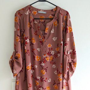 Daniel Rainn Koda Split Neck Blouse Size 2X